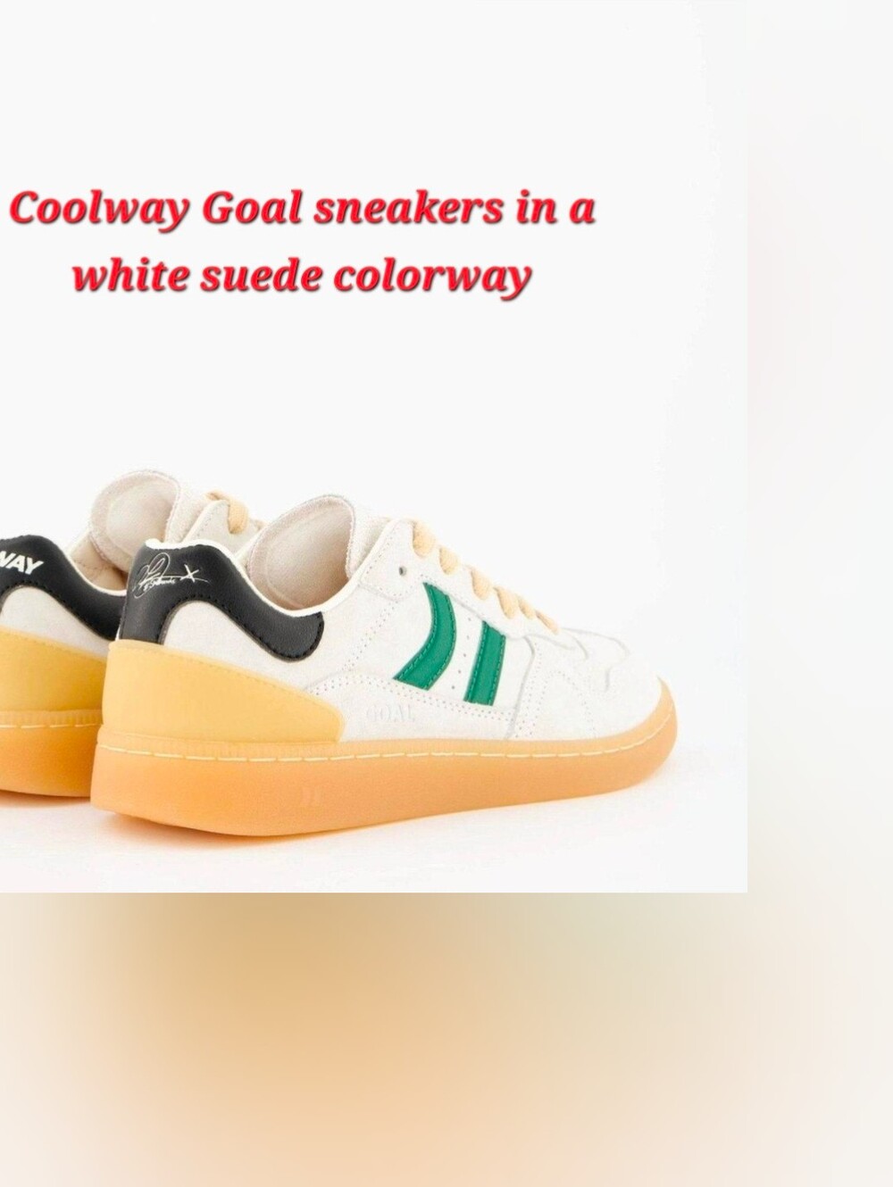 [M-10]=[W-11]   Coolway Goal sneakers white suede